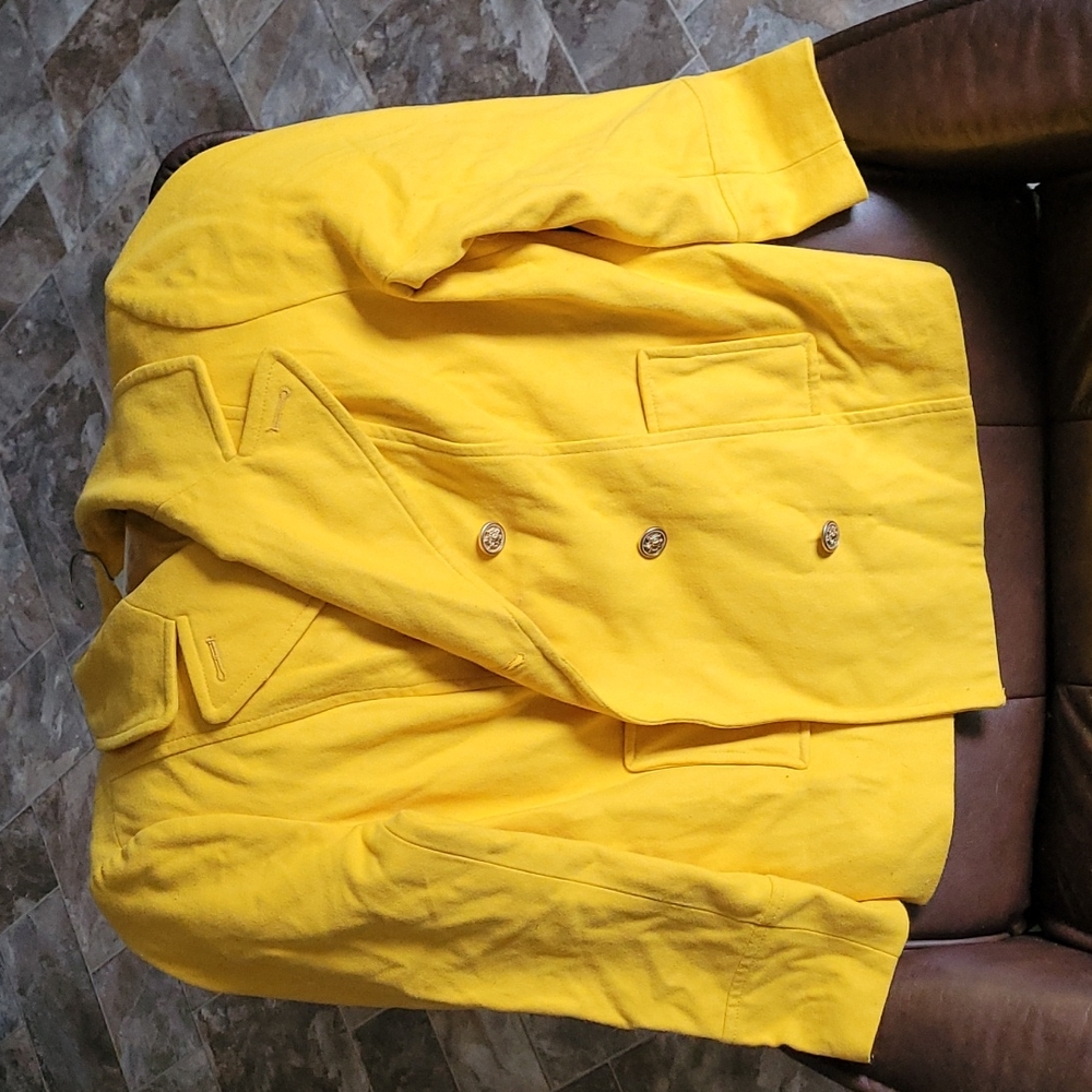 Women's yellow peacoat size 2xl gently worn